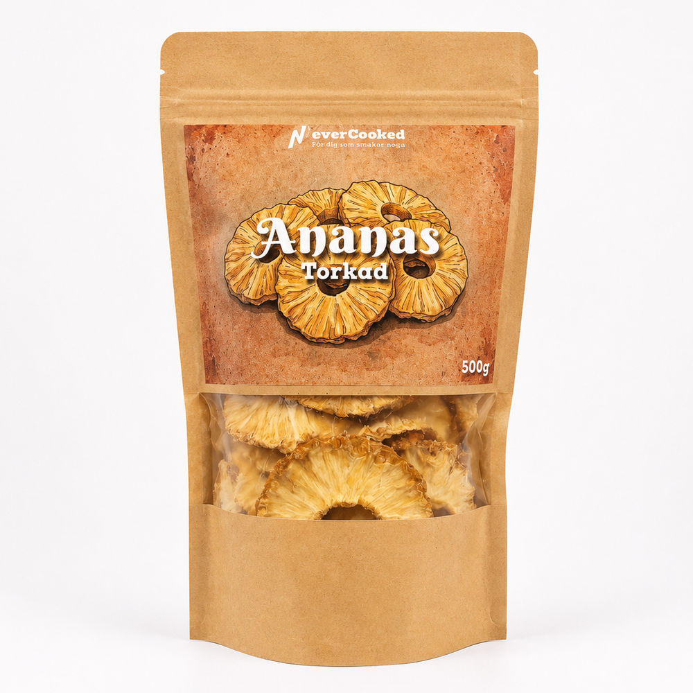 Torkade Ananasringar 500g