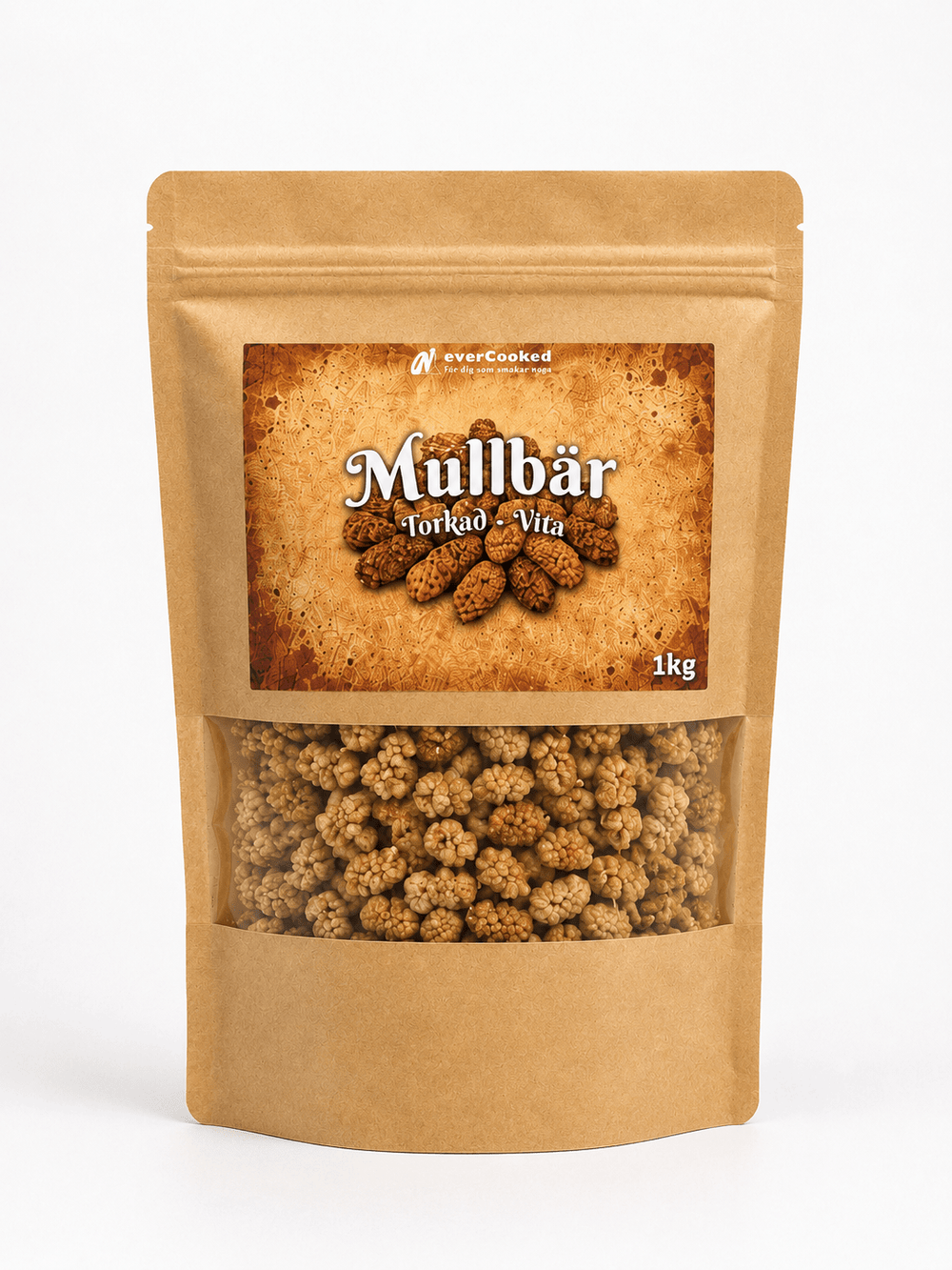 Torkade Mullbär 1000g - Never Cooked